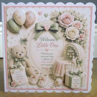 HandmadeBabyGirlCardLittleOne (1)