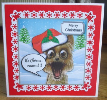Funny Dog Personalised Christmas Card | Simply Johanna