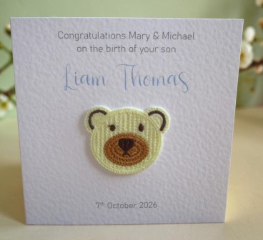 PersonalisedBabyBoyCardCreamTeddy (1)