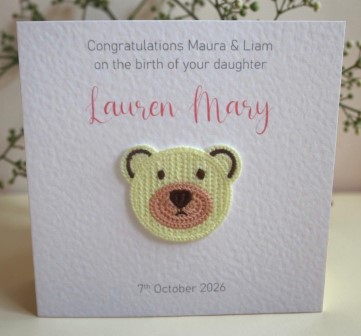 PersonalisedBabyGirlCardCreamTeddy (1)