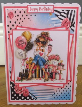 PersonalisedBirthdayCardChicShoppingWoman (1)