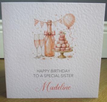 PersonalisedBirthdayCardForHerChampagneMacaroons (1)