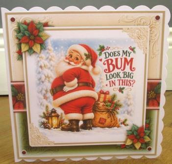 PersonalisedFunnyChristmasCardSantaBigBum (1)