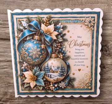 PersonalisedHandmadeChristmasCardBaublesTeal